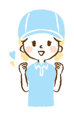 Illustration of a moving woman