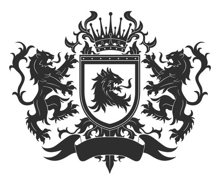 Coat Of Arms With Lions