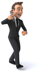 Fun business man - 3D Illustration