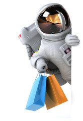 Fun astronaut - 3D Illustration