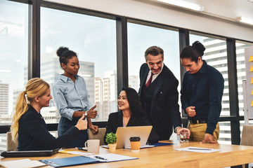 Manager meeting business team planing Business marketing to success