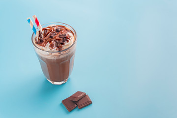 Chocolate viennese in color background
