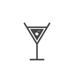 Cocktail vector icon, drink icon