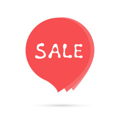 Special offer sale red tag isolated vector illustration.