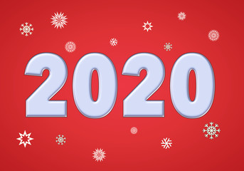 2020 fond rouge et étoiles