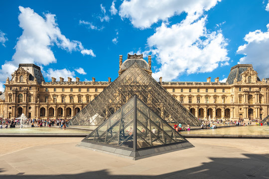 Paris, France - June 12, 2015: Louvre Museum in Paris, the world's largest art museum and a historic monument