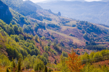 Beautiful countryside view of autumn landscape