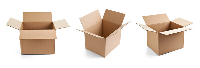 box package delivery cardboard carton - obrazy, fototapety, plakaty