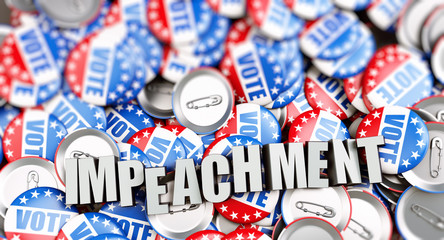 impeachment of the USA president, presidential election 3D illustration, 3D rendering