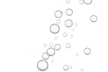 Bubbles over white