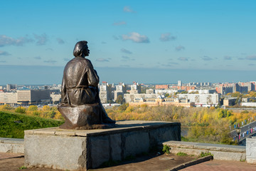 Monument to the great Russian writer Maxim Gorky installed on Fedorovsky Embankment.