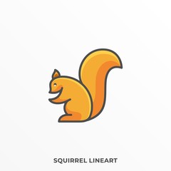 Squirrel Illustration Vector Template