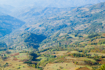 Beautiful countryside view of autumn landscape