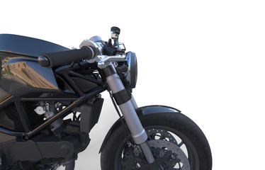 Motorbike custom isolated on white background with shadow - 303505618