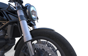Motorbike custom isolated on white background with shadow - 303505623