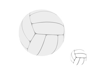 Volleyball ball. Isolated on white background. Vector illustration.