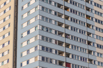 Pattern of tower block council housing abbey estate in London