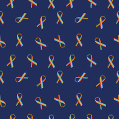 Seamless pattern of LGBT ribbons. Cute seamless pattern, illustration for fabric, card, web design, invitation, posters, wallpaper. Surface pattern design.