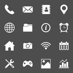 website icon set vector design symbol