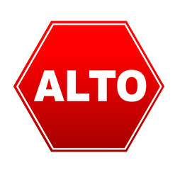 stop sign isolated on white