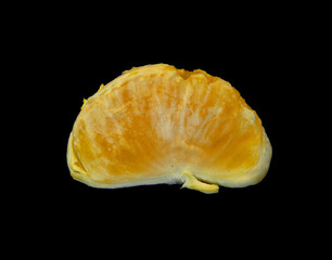 mandarin isolated on black background