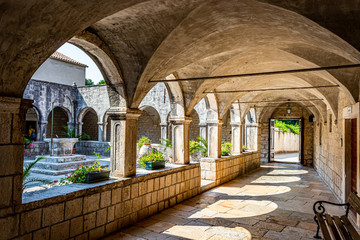 Monastery of Kosljun on the island Kosljun, next to Punat, Croatia.