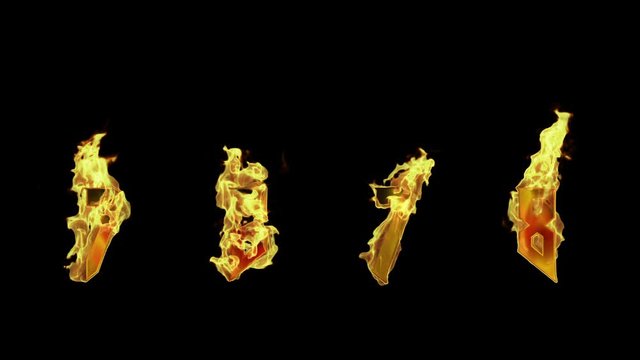 Flaming Fire Numbers 7 and 8