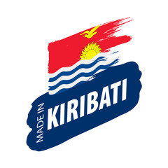 Kiribati flag, vector illustration on a white background