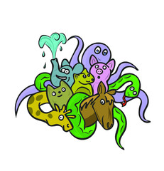 Fiesta salvaje con animales