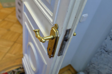 Beautiful brass alloy door handle retro design