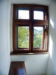 Europe Romania bran landscape from the window