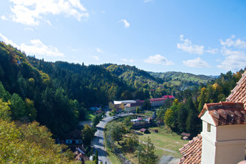 Fototapeta na wymiar Europe Romania landscape from bran castle 