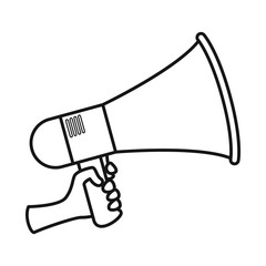 Vector illustration of megaphone and speaker sign. Graphic of megaphone and loudspeaker stock symbol for web.