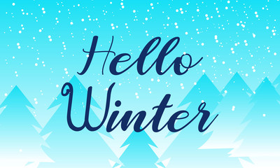 Hello Winter Poster Design