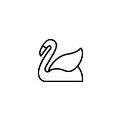 goose line icon vector illustration