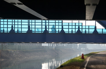 The Naviglio under the motorway bridge