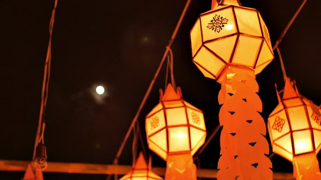 Panning Colorful thai Lamp and lantern