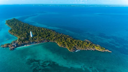 Foto auf Alu-Dibond aerial view of the chumbe island coral park, Zanzibar © STORYTELLER