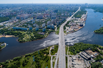 Москва, Левобережный район, вид сверху на Ленинградское шоссе