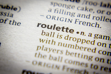 Word or phrase Roulette in a dictionary.