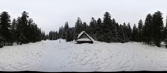 Tatra Mountains in Winter 360 HDRI Panorama