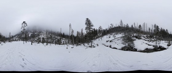 Tatra Mountains HDRI Panorama in winter