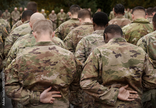US soldiers. US army. US soldiers pray. Military of USA. Memorial day.