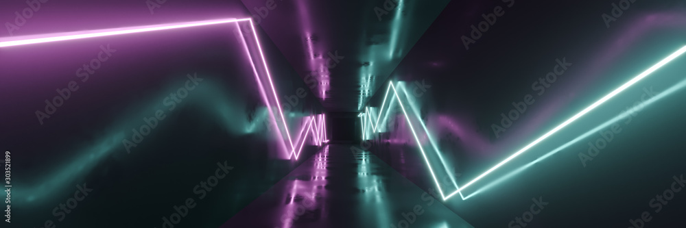 Poster abstract 3d rendering futuristic dots and lines. computer geometric digital connection structure. fu