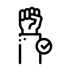 Cast Vote Icon Vector. Outline Cast Vote Sign. Isolated Contour Symbol Illustration