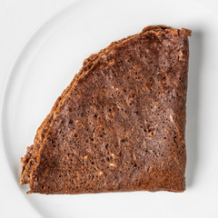 pancake on the white plate