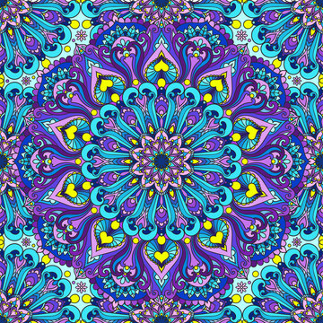 Seamless pattern of mandala purple.Seamless pattern of mandala purple. For design backgrounds.