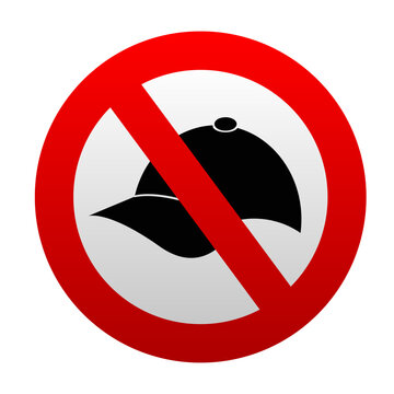 No cap and hat prohibition sign Stock Vector | Adobe Stock