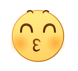 Kiss, kiss, kiss, show love, confession, confession, expression, emotion, eyes, illustration, avatar, cute,