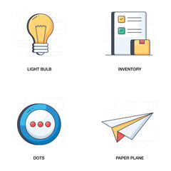 Pack Of Idea Flat Icons 